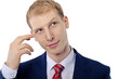 Thoughtful businessman portrait