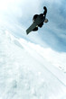 Male snowboarder in air