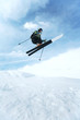 Skier flying in the air