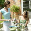 Women having meal together