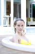 Woman relaxing in a jacuzzi