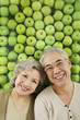 Mature man and woman smiling at the camera