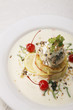Creme brulee with ice cream