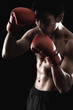 Man with red boxing gloves