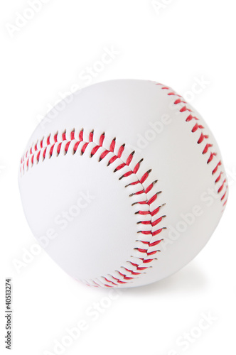 Photo: Baseball isolated over white, close-up Baseball isolated over white, close-up