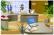 Vector: Office interior Office interior