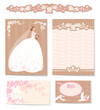 Set of wedding invitations