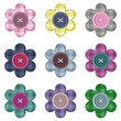 set with scrapbook flowers