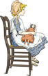 Girl having a doll