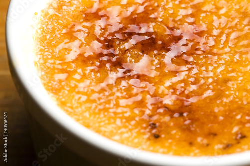 Photo: French dessert - cream brulee, burnt cream French dessert - cream brulee, burnt cream