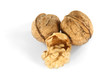 Walnuts Isolated on White Background
