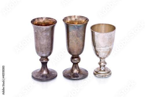 Photo: 3 vintage silver plated goblets 3 vintage silver plated goblets