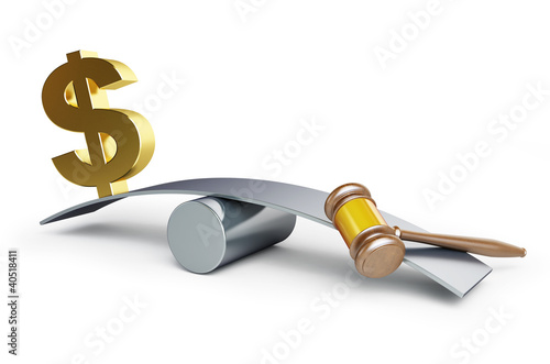 Illustration: Justice or money Justice or money