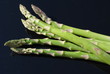Green Asparagus Over Black
