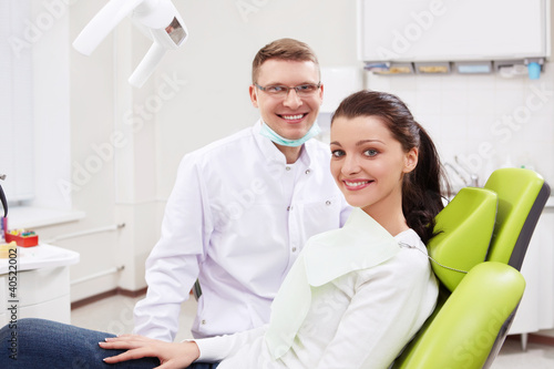 Photo: A dentist and a girl A dentist and a girl