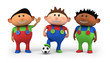 multiethnic kids soccer team multiethnic kids soccer team