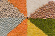 Colorful mix from different dry grains