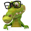 Crocodile et lunettes