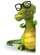 Crocodile et lunettes