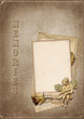 Vintage background with photo and angel