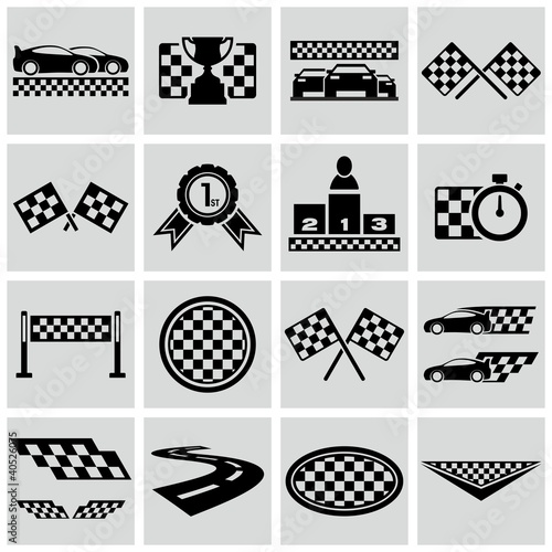 Auto Racing Video on Racing And Speed Related Icons Set     Simon  40526075   Portfolio