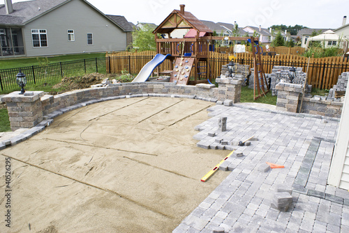 Photo: Paving the Patio Paving the Patio