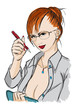 SKETCH. fashion girl. Hand-drawn fashion model