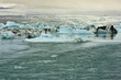 flow from Jokulsarlon Glacier Lake, Iceland