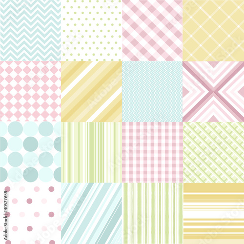 Vector: seamless patterns with fabric texture seamless patterns with fabric texture