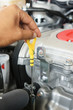 A Person Checking the Motor Oil in Their Car