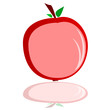 apple vitamine in red color vector illustration apple vitamine in red color vector illustration