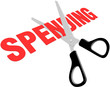 Scissors cut government business spending