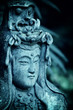 Japanische Statue aus Stein Blue