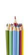 red pencil will be pulled out from a set of crayons red pencil will be pulled out from a set of crayons