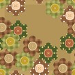 seamless pattern with scrapbook flowers