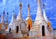 Stupas at Inle-Lake, Shan State, Myanmar