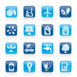 Green, Environment and ecology Icons Green, Environment and ecology Icons