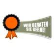 Illustration: sticker siegel wir beraten sie gerne! 1 sticker siegel wir beraten sie gerne! 1