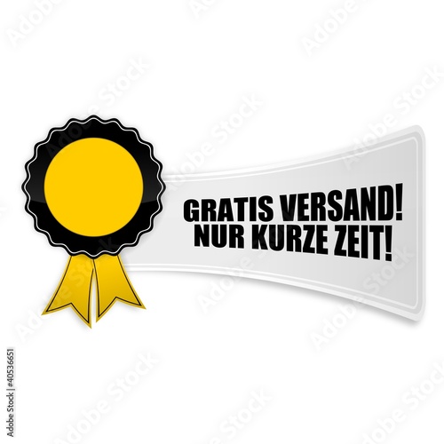 Illustration: sticker siegel gratis versand! nur für kurze zeit! 1 sticker siegel gratis versand! nur für kurze zeit! 1