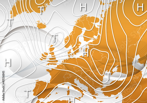 Vector: Wetterkarte Europa Hintergrund Wetterkarte Europa Hintergrund