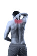 young man with pain on upper back