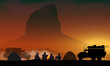 Bivouac au désert - Crépuscule
