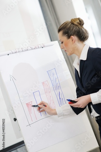 Photo: business woman giving presentation business woman giving presentation