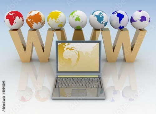 Illustration: Internet concept. 3d rendered illustration. Internet concept. 3d rendered illustration.