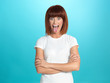 funny, pretty woman showing her tongue