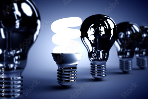 Illustration: Energy saving light bulb Energy saving light bulb