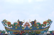 The Dragon status on roof of joss house