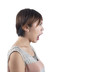 Asian Chinese Woman screaming isolated