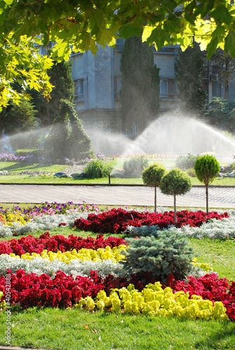 Photo: Lawn watering sprinkler Lawn watering sprinkler
