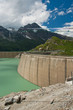 Kaprun Dam, lake and Alps